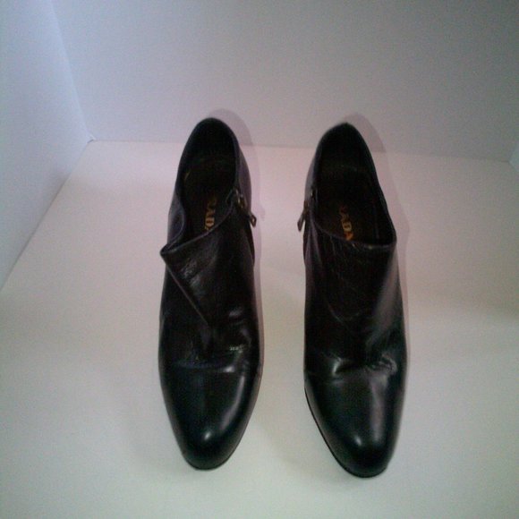Prada Black Leather High Heel Booties - Picture 6 of 7